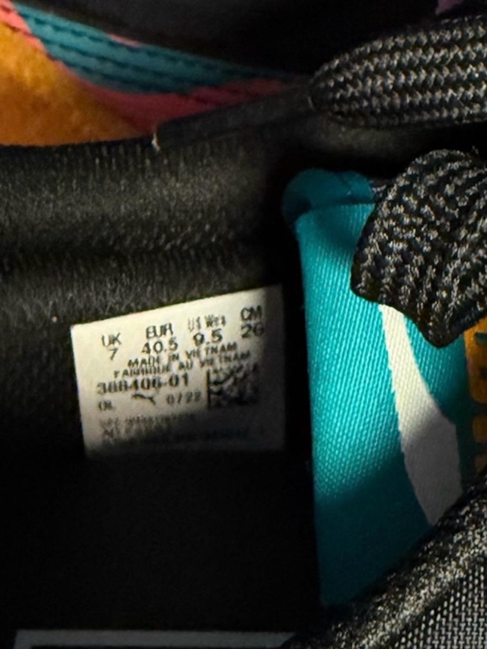 The PUMA Rider FV Lava Sneaker - Black Pink Yellow Turquoise - Picture 11 of 11